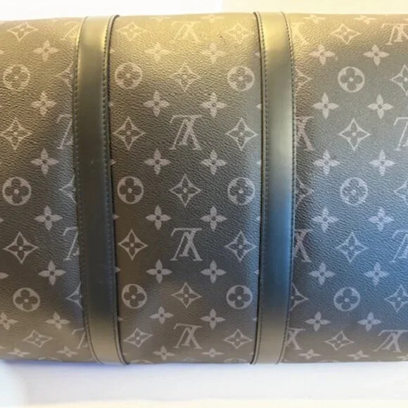 Louis Vuitton Keepall Bandouliere 55 Monogram Eclipse Duffle Bag - Picture 5 of 11
